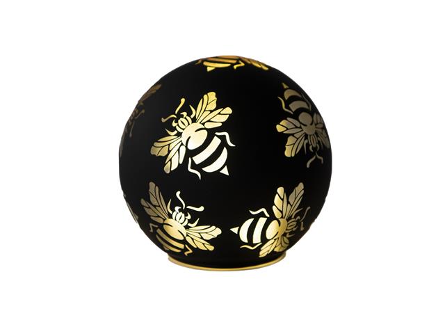 LED GLASS GLOBE DECOR (BUMBLE BEE) (6")